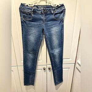 Parasuco Blue Mid Rise Skinny Jeans High-Quality Denim